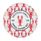 ファミリー任意の大事な行事ロブスターパーソナライズされた沸騰 カッティングボード (正面)