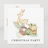*~*ファミリー企業のAP20トナカイのクリスマスパーティー 招待状 (正面/裏面)