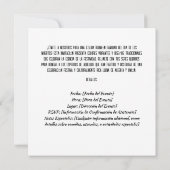 ファミリー伝統的ギャザリングディアデロスミュートス 招待状 (裏面)