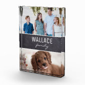 「ファミリー伝統:パーソナライズされたChalkboard写真Bl フォトブロック (右)