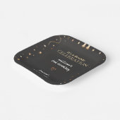 ファミリー兄弟姉妹ブラックシンプルジョイモダンント誕生日 ペーパープレート (傾斜あり)