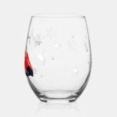 ファミリー写真クリスマス ステムなしワイングラス (左)