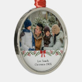 ファミリー写真クリスマス メタルオーナメント (右)
