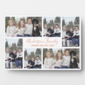 ファミリー写真テンプレートホワイトローズ金ゴールド フォトプラーク (正面)