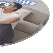 ファミリー写真テンプレート引っ越し祝いパーティーキッチン カッティングボード (角)