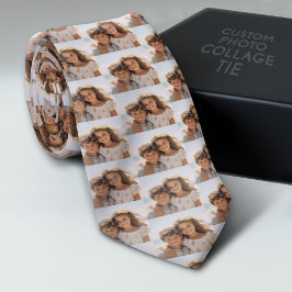 ファミリー写真パターン全プリント – 正方形Pic ネクタイ