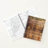 ファミリー名の追加当社のお気に入りのレシピ素朴木製 ノートブック (内部)