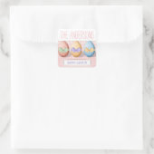 ファミリー名イースターエッグのシール スクエアシール (バッグ)