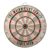 ファミリー名ウッドルックゲームルーム素朴 ダーツボード (正面)