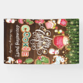 ファミリー名クリスマス飾クッキーのパーティー 横断幕 (横)