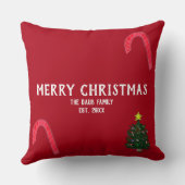 ファミリー名サンタいけなのNice List Red クッション (裏面)