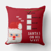 ファミリー名サンタいけなのNice List Red クッション (正面)