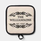 ファミリー名シックアンティーク設立日年 鍋敷き (正面)