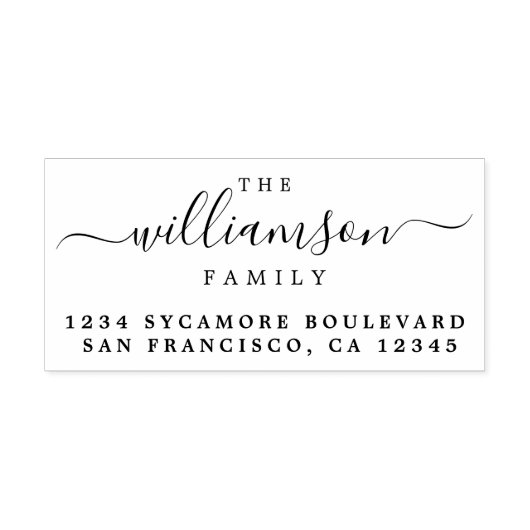 ファミリー名シックスクリプト差出人住所 ラバースタンプ (インプリント)