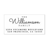 ファミリー名シックスクリプト差出人住所 ラバースタンプ (インプリント)