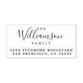 ファミリー名シックスクリプト差出人住所 ラバースタンプ (インプリント)