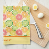 ファミリー名シトラススライス キッチンタオル (四つ折り)