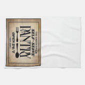 ファミリー名セルフサービスパントリー時間記号 キッチンタオル (横)