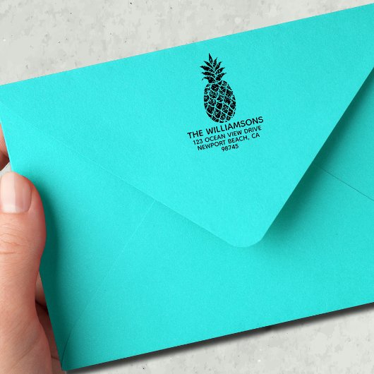 ファミリー名パイナップル差出人住所 セルフインキングスタンプ