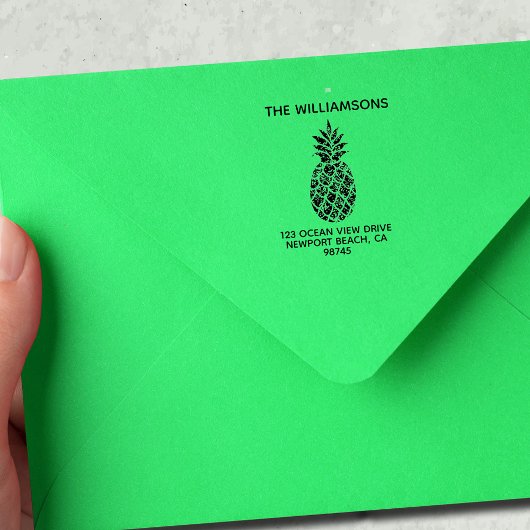ファミリー名パイナップル差出人住所 セルフインキングスタンプ
