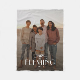 ファミリー名パーソナライズされたフォトブランケットポートレート フリースブランケット