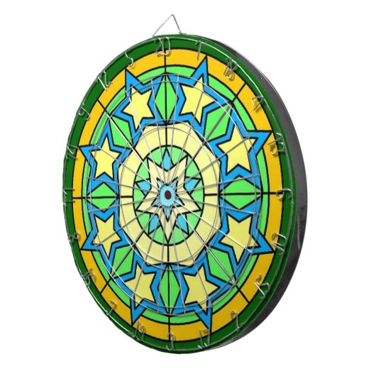 ファミリー名パーソナライズされたブルーダーツボード ダーツボード (正面右)