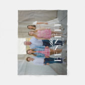 ファミリー名パーソナライズされた写真ブランケット フリースブランケット (正面)
