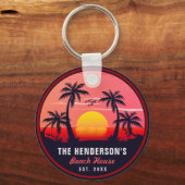 ファミリー名ビーチハウスレトロサンセットデミディーズ60s キーホルダー (裏面)