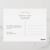 ファミリー名フォイルモダンホリエレガントーハガキ 箔シーズンポストカード (裏面)