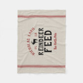 ファミリー名ホリデートナカイ食べ物を与えグレインサック フリースブランケット (正面)