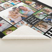 ファミリー名モノグラム引用文ハート20フォトコラージュ シェルパブランケット (3/4)