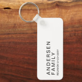 ファミリー名モノグラム懇親会 パーソナライズされた キーホルダー (正面)