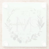 ファミリー名モノグラム水彩植物学 ガラスコースター (裏面)