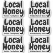 ファミリー名ローカルハニージャー澄ん シール (正面)