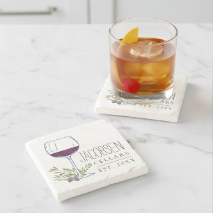 ファミリー名ワインセラー ストーンコースター