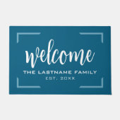 ファミリー名付きビッグスクリプトへようこそ ドアマット (正面)