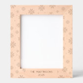 ファミリー名写真スノーフレークホリデーキープサケ レーザー彫刻フレーム (正面)