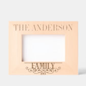 ファミリー名前をカスタムする パーソナライズされた レーザー彫刻フレーム (正面)