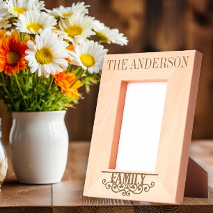 ファミリー名前をカスタムする パーソナライズされた レーザー彫刻フレーム