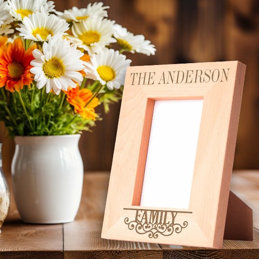 ファミリー名前をカスタムする パーソナライズされた レーザー彫刻フレーム