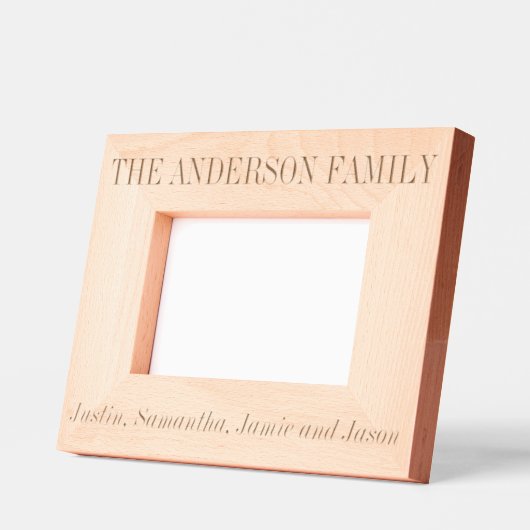ファミリー名前をカスタムする パーソナライズされた レーザー彫刻フレーム (左)