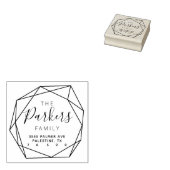 ファミリー名差出人住所ディモンドロゴセルフインキング ラバースタンプ (押印)