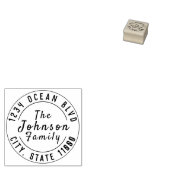 ファミリー名差出人住所ラウンドラバースタンプ ラバースタンプ (押印)