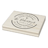 ファミリー名差出人住所ラウンドロゴセルフインキング ラバースタンプ (スタンプ)