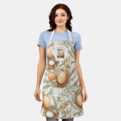 ファミリー名素朴イースターベージュ エプロン (着用した状態)