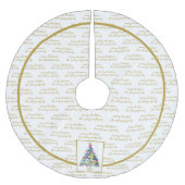 ファミリー名素朴テキサス州クリスマスツリー ブラッシュドポリエステルツリースカート (正面)