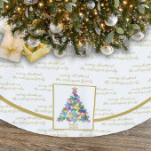 ファミリー名素朴テキサス州クリスマスツリー ブラッシュドポリエステルツリースカート