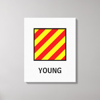 ファミリー名航海の旗 キャンバスプリント