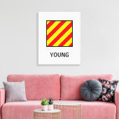 ファミリー名航海の旗 キャンバスプリント (インサイチュ (リビング))