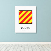 ファミリー名航海の旗 キャンバスプリント (インサイチュ (ウッドフロア))